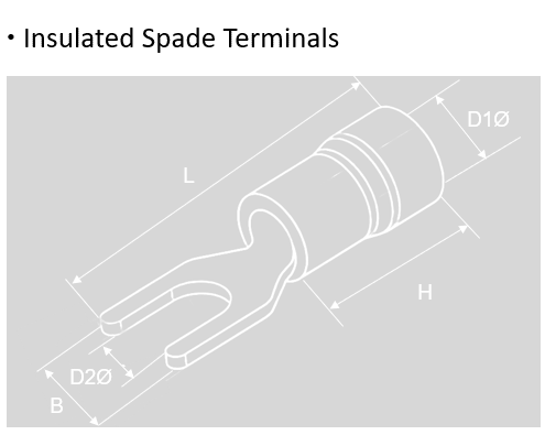 Drawing-spade terminal